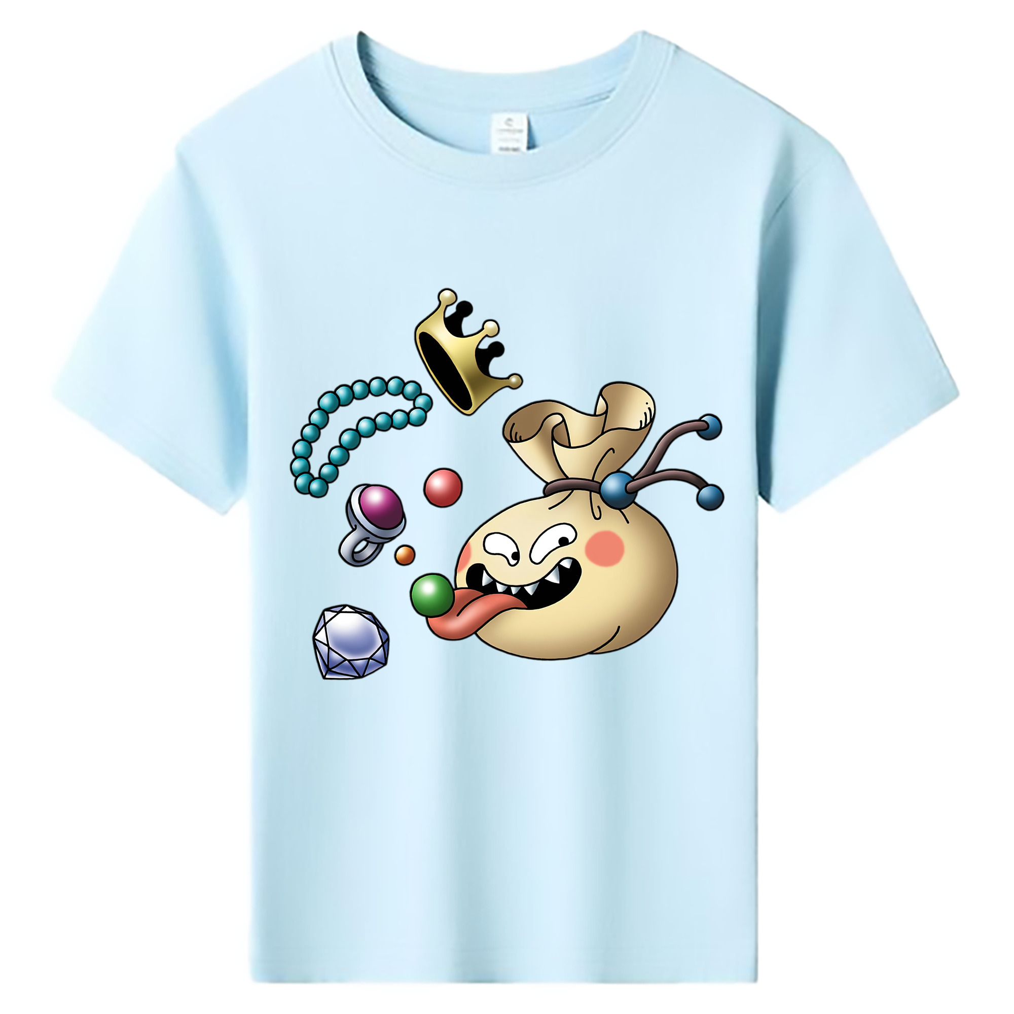 （画像用） ドラゴンクエスト Doragon Kuesuto Dragon Quest 綿100％キッズTシャツ（フロントプリント）